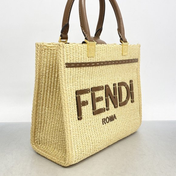 FENDI Brown Straw Bag - Picture 2 of 12